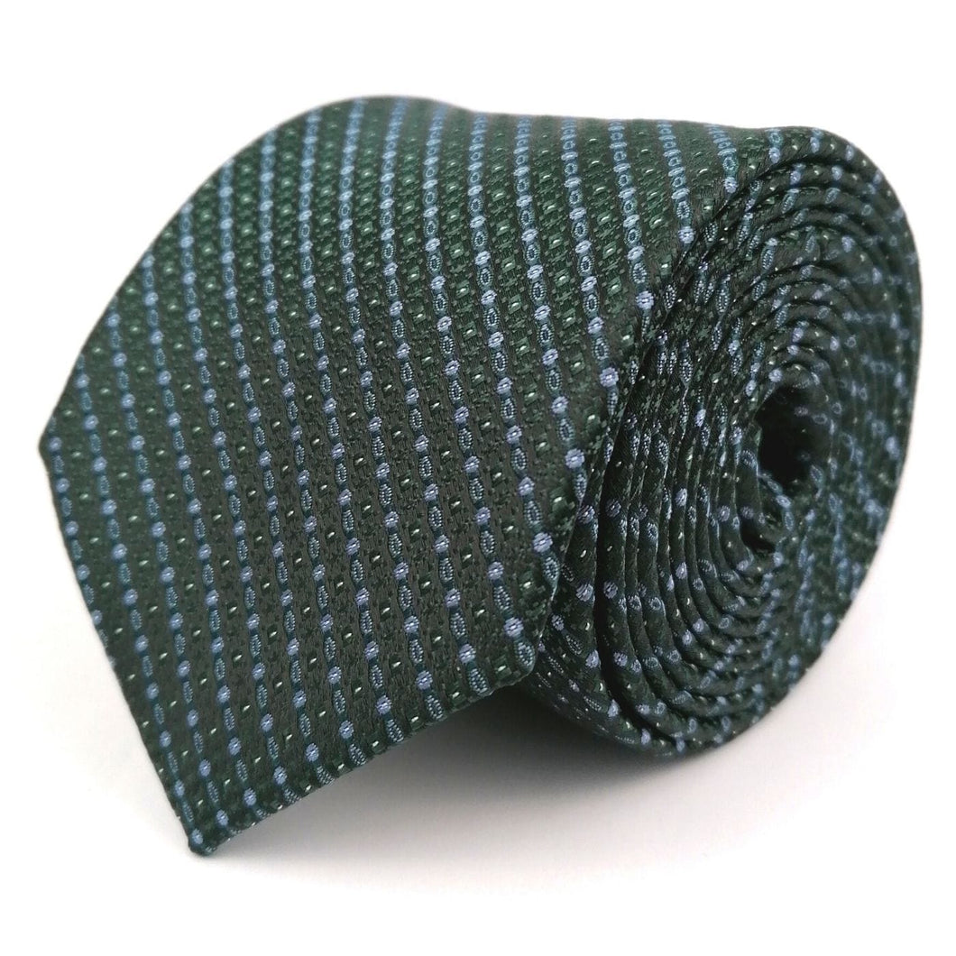 Cravata Ares - Verde crud cu puncte bleu