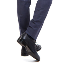 Pantofi barbatesti din piele - Laser Beam - Bleumarin