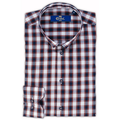 Cămașă Confex - Slim-Fit - Carou Black,White & More