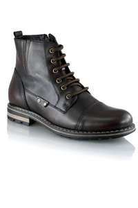 Ghete piele naturală - Gary Vintage PLUS  - Maro Ciocolata