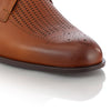 Pantofi barbatesti din piele - Laser Beam - Maro Cognac