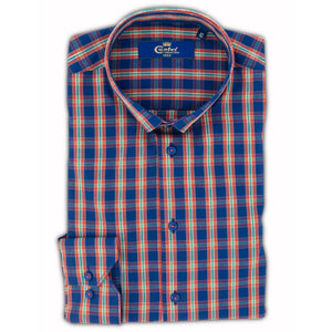 Cămașă Confex - Slim-Fit - Carou Blue Orange