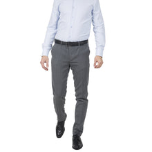 Pantaloni eleganti Confex  - SlimFit - Gri deschis texturat