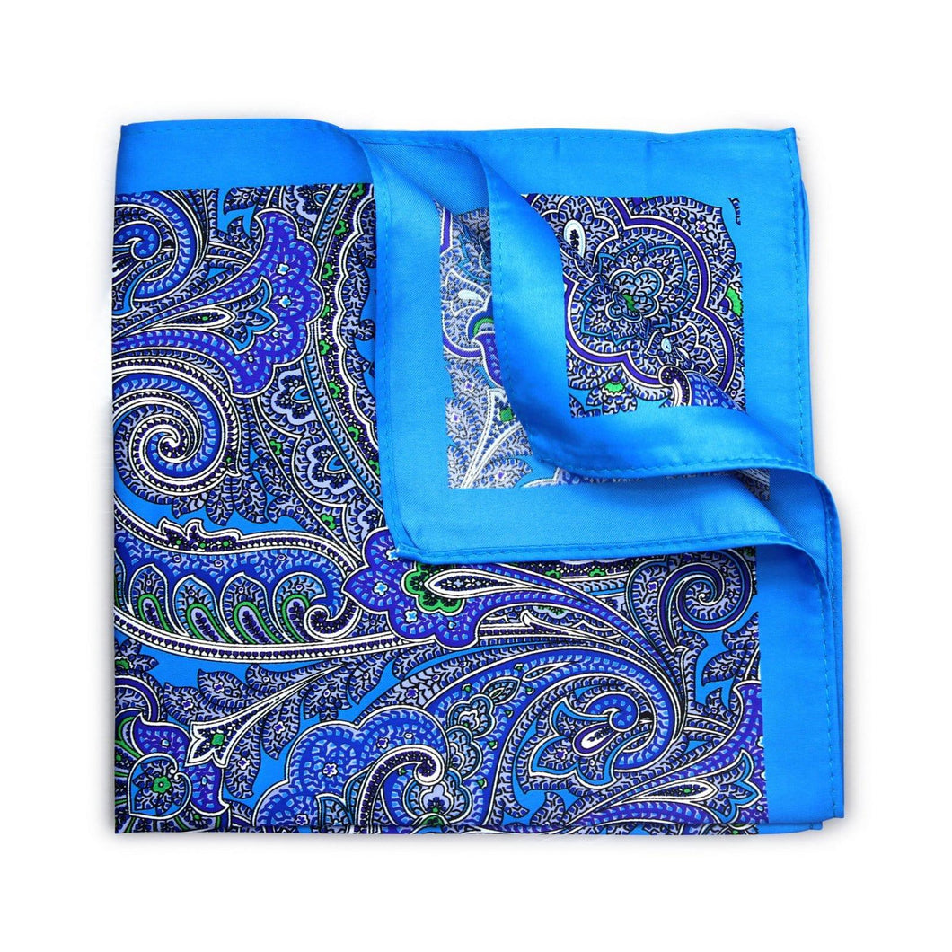 Batistă de buzunar bleu cu imprimeu - Zenman Bucovina 