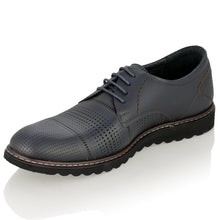 Pantofi barbatesti din piele -  Matei - Bleumarin
