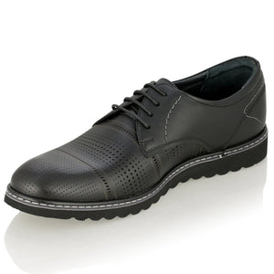 Pantofi barbatesti din piele -  Matei - Negru