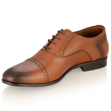 Pantofi barbatesti din piele - Iacob - Maro Cognac