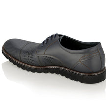 Pantofi barbatesti din piele -  Matei - Bleumarin