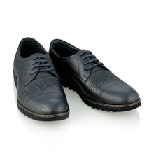 Pantofi barbatesti din piele -  Matei - Bleumarin