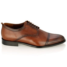 Pantofi barbatesti din piele - Vlaicu - Maro Cognac