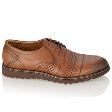 Pantofi barbatesti din piele -  Matei - Maro Cognac