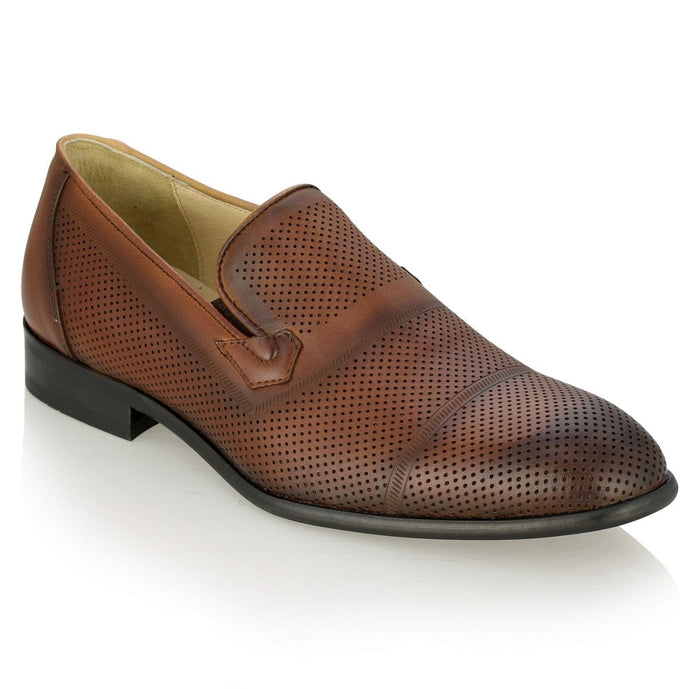 Pantofi barbatesti din piele - Darie - Maro Cognac