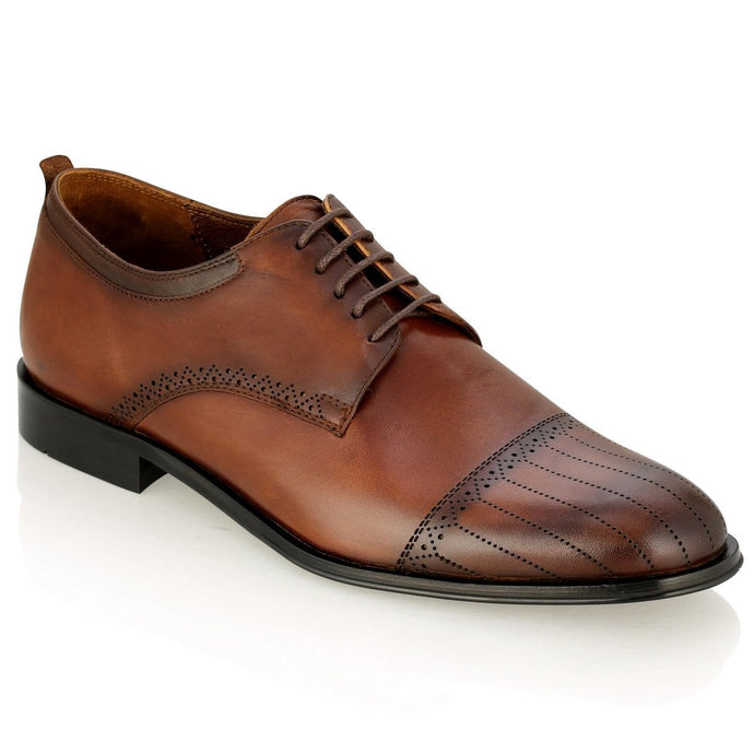 Pantofi barbatesti din piele - Vlaicu - Maro Cognac