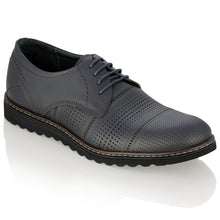 Pantofi barbatesti din piele -  Matei - Bleumarin