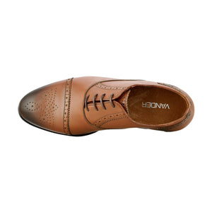 Pantofi barbatesti din piele - Iacob - Maro Cognac