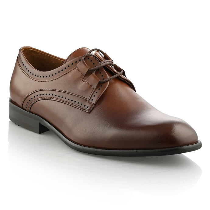 Pantofi barbatesti din piele - Casual Friday - Maro Cognac