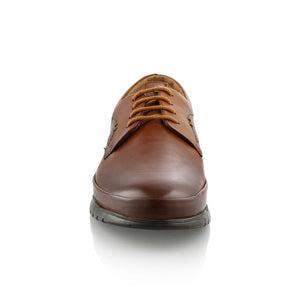 Pantofi barbatesti din piele - Novac - Maro Cognac