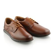 Pantofi barbatesti din piele - Novac - Maro Cognac