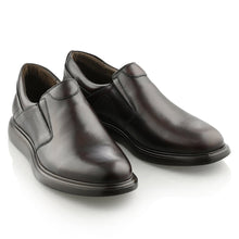 Pantofi barbatesti din piele - Elastic Confort Plus  - Maro Ciocolata