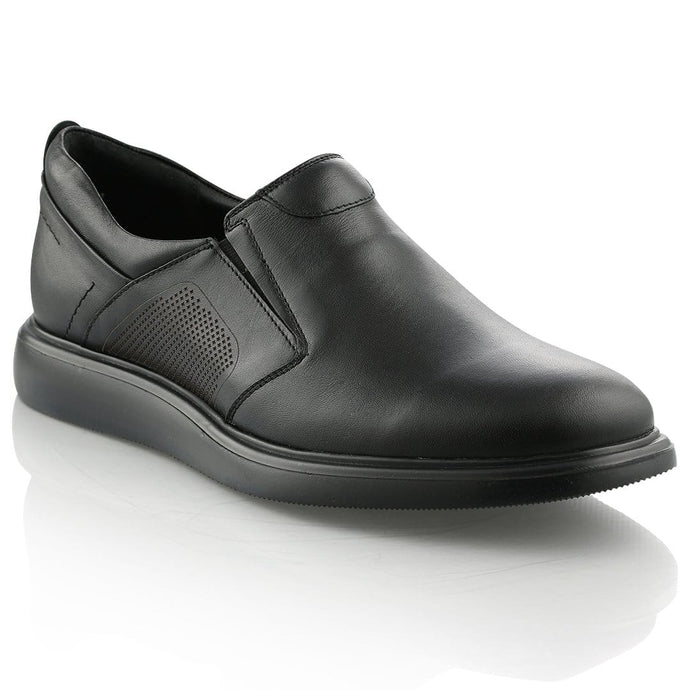 Pantofi barbatesti din piele - Elastic Confort Plus  - Negru