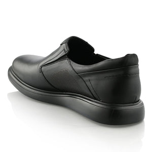 Pantofi barbatesti din piele - Elastic Confort Plus  - Negru