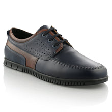 Pantofi barbatesti din piele - Jean III - Bleumarin