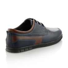 Pantofi barbatesti din piele - Jean III - Bleumarin