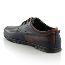 Pantofi barbatesti din piele - Jean III - Bleumarin