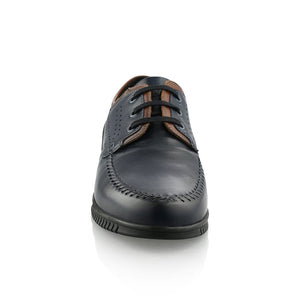 Pantofi barbatesti din piele - Jean III - Bleumarin