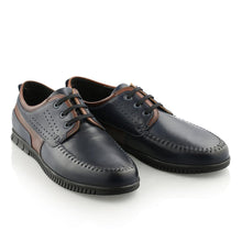 Pantofi barbatesti din piele - Jean III - Bleumarin