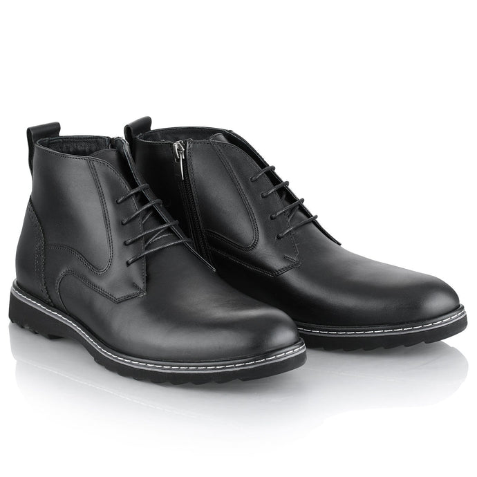 Ghete piele naturală - Winter Sport  - Negru
