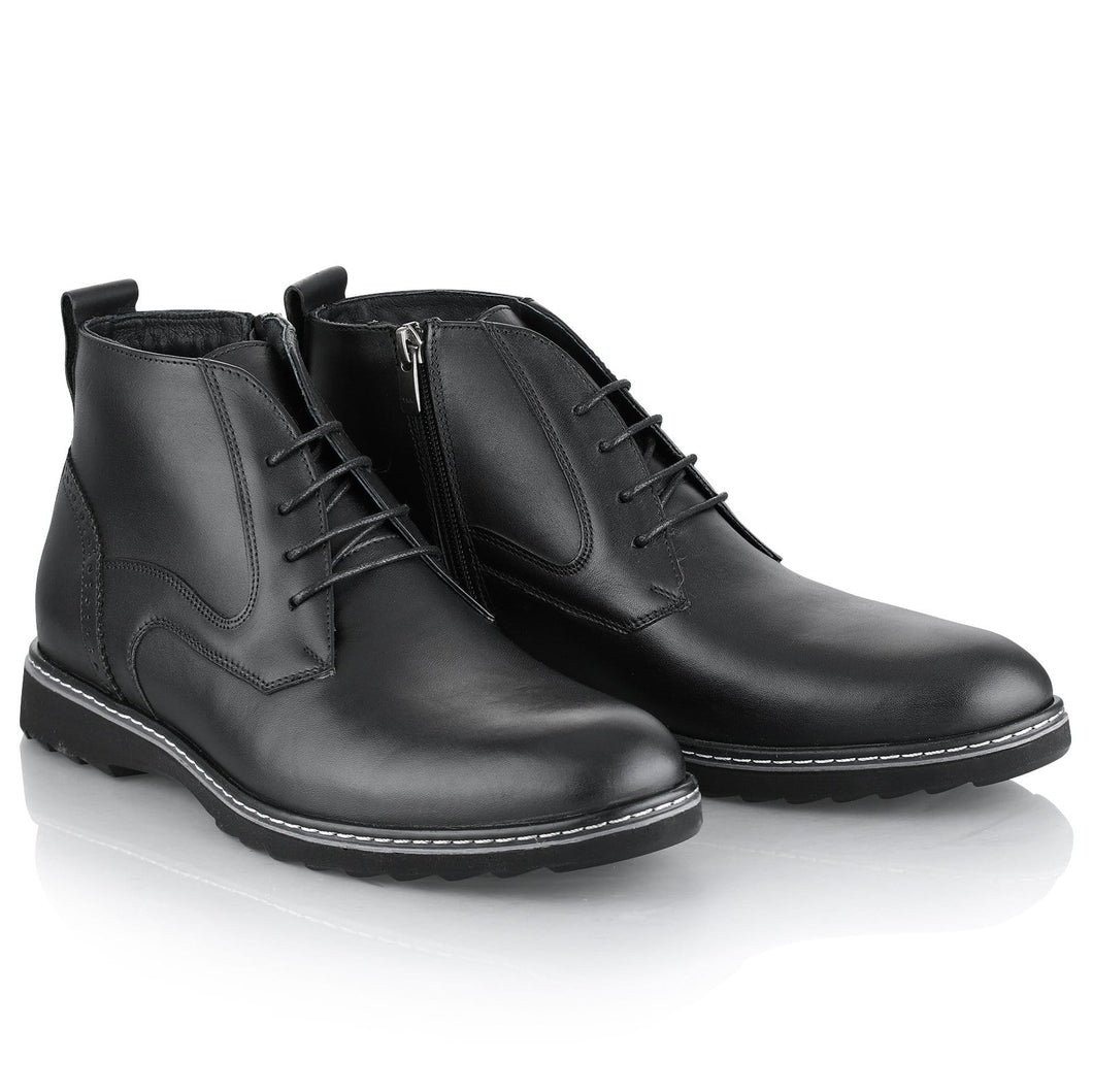 Ghete piele naturală - Winter Sport  - Negru