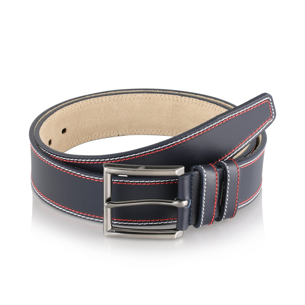 Curea casual din piele naturală - Proartimar - 40 mm - Bleumarin Tommy