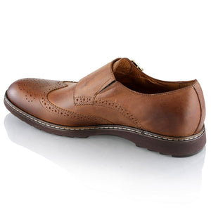 Pantofi barbatesti din piele -  Augustin - Maro Vintage Deschis