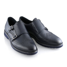 Pantofi barbatesti din piele -  Augustin - Bleumarin