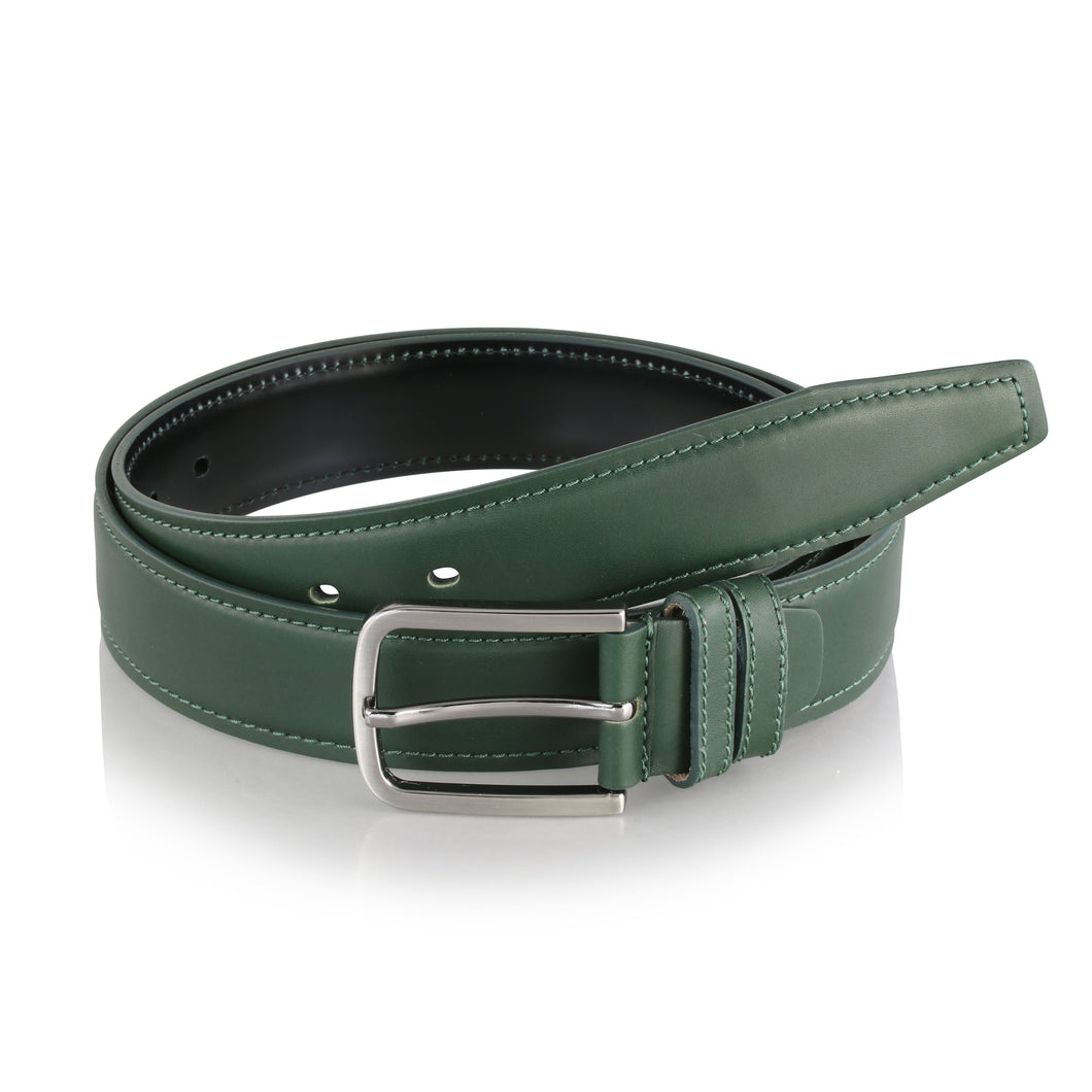 Curea elegantă din piele naturală - Proartimar - 35 mm - Verde