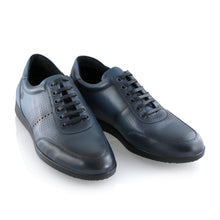 Pantofi barbatesti din piele - Eduard - Albastru