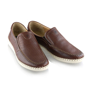 Pantofi barbatesti din piele - Manole - Maro Cognac