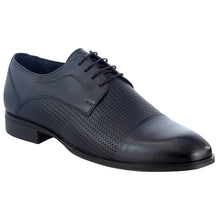 Pantofi barbatesti din piele - Derby - Bleumarin