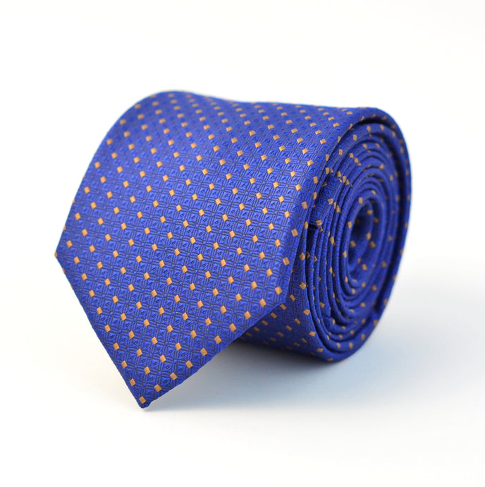Cravata Ares - Albastra cu puncte bej