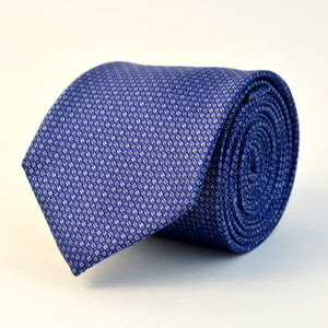 Cravata Ares - Bleumarin cu imprimeuri mov și gri