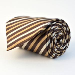 Cravata Ares -Maro cu dungi bej și cream