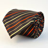 Cravata Ares - Maro cu dungi bej și portocalii