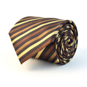 Cravata Ares - Maro cu dungi bej și cream