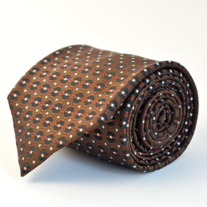 Cravata Ares - Maro cu model și cu puncte bej