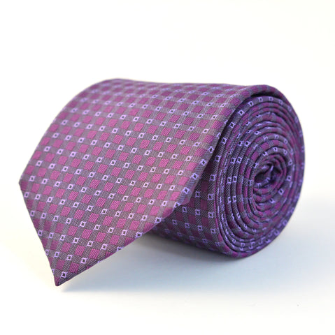 Cravata Ares - Mov cu figuri geometrice lila