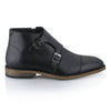 Ghete piele naturală - Double Monk - Negru