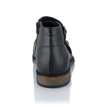 Ghete piele naturală - Double Monk - Negru