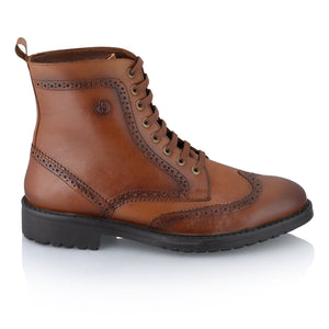Ghete piele naturală - Retro Magic  - Maro Cognac