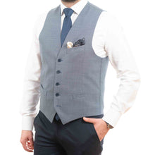 Vestă elegantă bărbați - Confex Slim Fit - Gri cu bleumarin